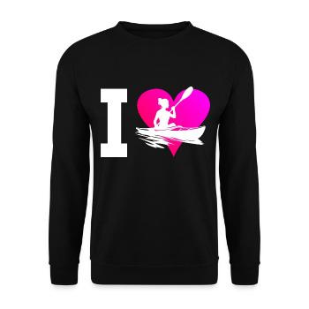 Kayak Homme Kayak Kayak Femme Canoë - Sweat-shirt Unisexe - noir - Devant - Alina (178cm) & Michal (187cm)