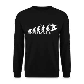 Evolution - Snowboard - Snowboarden - Wintersport - Unisex Pullover - Schwarz - Vorne - Alina (178cm) & Michal (187cm)