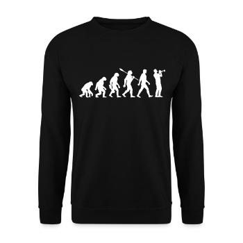 Evolution - Trumpet - Musician - Wind Instrument - Unisex Sweatshirt - black - Front - Alina (178cm) & Michal (187cm)