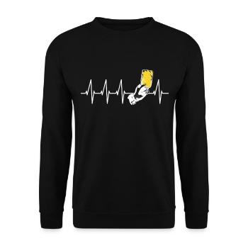 Carton jaune - Sweat-shirt Unisexe - noir - Devant - Alina (178cm) & Michal (187cm)
