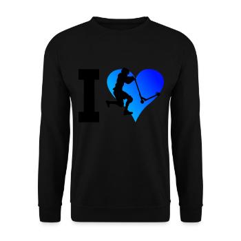 Trottinette freestyle Trottinette freestyle Trottinette freestyle - Sweat-shirt Unisexe - noir - Devant - Alina (178cm) & Michal (187cm)