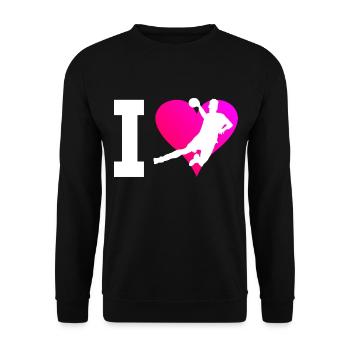 Joueurs de handball Handball Handball Hommes Handball - Sweat-shirt Unisexe - noir - Devant - Alina (178cm) & Michal (187cm)