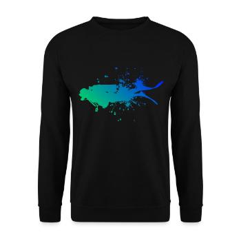 Plongée Hommes Plongeur Plongeur Plongeur - Sweat-shirt Unisexe - noir - Devant - Alina (178cm) & Michal (187cm)