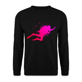 Diving Scuba Diving Diving Ladies Divers - Unisex Sweatshirt - black - Front - Alina (178cm) & Michal (187cm)