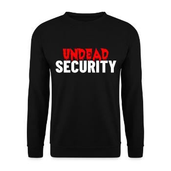 Halloween Undead Security - Unisex Pullover - Schwarz - Vorne - Alina (178cm) & Michal (187cm)