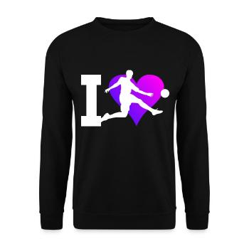 Football Football Matches Women's Football Players - Unisex Sweatshirt - black - Front - Alina (178cm) & Michal (187cm)