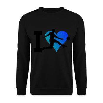 Men's Women's Football Footballers Football Players - Unisex Sweatshirt - black - Front - Alina (178cm) & Michal (187cm)