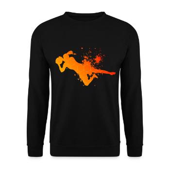 Football Football Footballer Footballer - Unisex Sweatshirt - black - Front - Alina (178cm) & Michal (187cm)