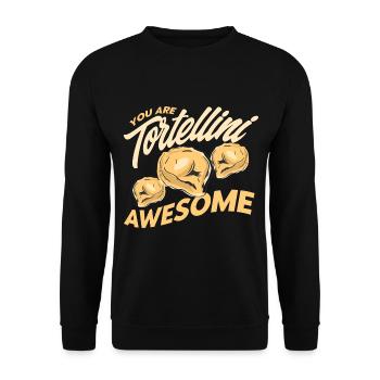 Noodles Noodle Lover Lasagne Spaghetti Cadeau - Sweat-shirt Unisexe - noir - Devant - Alina (178cm) & Michal (187cm)