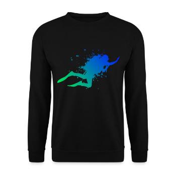 Diving Diving Free Dive Scuba Divers - Unisex Sweatshirt - black - Front - Alina (178cm) & Michal (187cm)