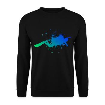 Plongée sous-marine Plongeur Hommes Femmes - Sweat-shirt Unisexe - noir - Devant - Alina (178cm) & Michal (187cm)