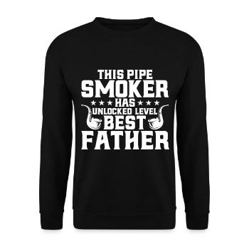 Pipe Smoker Community Pipe Enthusiast Pipe - Unisex Sweatshirt - black - Front - Alina (178cm) & Michal (187cm)