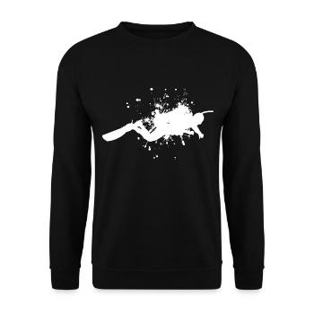 Men's Scuba Diver Scuba Diver - Unisex Sweatshirt - black - Front - Alina (178cm) & Michal (187cm)