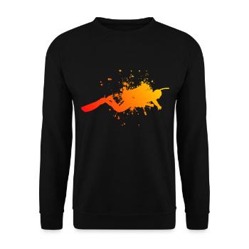 Plongeur Plongée sous-marine Plongeur Plongée Scaphandre - Sweat-shirt Unisexe - noir - Devant - Alina (178cm) & Michal (187cm)