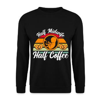 Sage-femme obstétricienne Doula Gift - Sweat-shirt Unisexe - noir - Devant - Alina (178cm) & Michal (187cm)