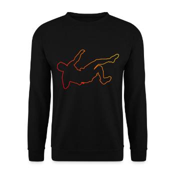 Boulder Bouldering Grimpeur Hommes Escalade - Sweat-shirt Unisexe - noir - Devant - Alina (178cm) & Michal (187cm)