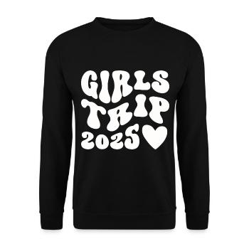 Week-end Filles Femmes Filles Voyage 2025 - Sweat-shirt Unisexe - noir - Devant - Alina (178cm) & Michal (187cm)