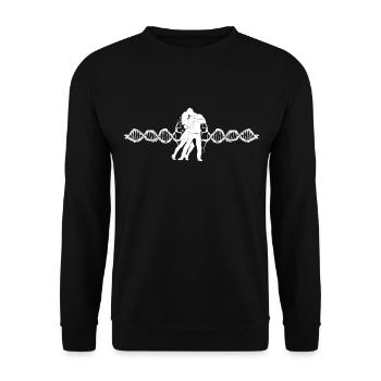 Tanzen DNA Geschenk Tanz Paar Tänzer und Tänzerin - Unisex Pullover - Schwarz - Vorne - Alina (178cm) & Michal (187cm)