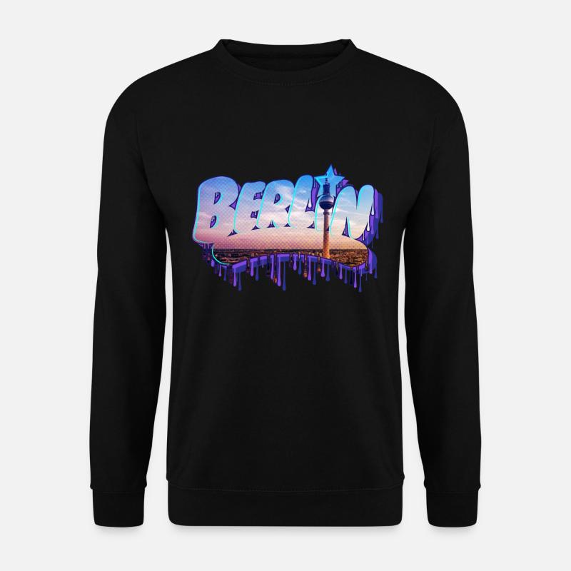 Lettrage Graffiti Berlin - Sweat-shirt Unisexe - noir