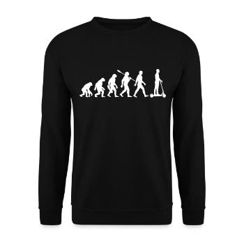 Evolution E-Scooter, Scooter électrique avec batterie - Sweat-shirt Unisexe - noir - Devant - Alina (178cm) & Michal (187cm)