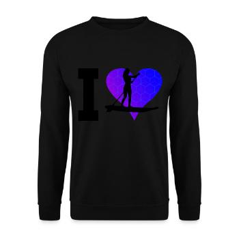Stand up Paddle Femme Hommes Stand up Paddle - Sweat-shirt Unisexe - noir - Devant - Alina (178cm) & Michal (187cm)