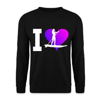 Standup Paddle Standup Paddling Stand up Paddling - Unisex Sweatshirt - black - Front - Alina (178cm) & Michal (187cm)