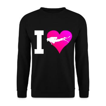 Plongée Hommes Plongée Libre Plongée Plongée Plongée Sous-Marine Plongeur - Sweat-shirt Unisexe - noir - Devant - Alina (178cm) & Michal (187cm)