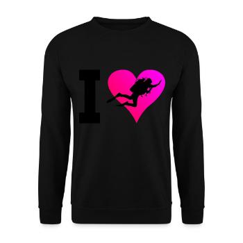 Plongée sous-marine Scuba Diver Free Dive Diver - Sweat-shirt Unisexe - noir - Devant - Alina (178cm) & Michal (187cm)