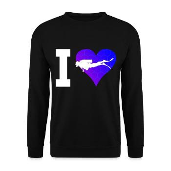 Plongeurs Hommes Plongée Libre Plongée - Sweat-shirt Unisexe - noir - Devant - Alina (178cm) & Michal (187cm)