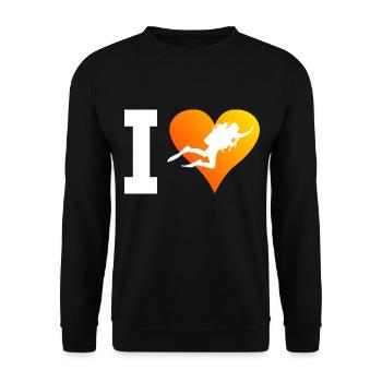 Diving Men Diving Scuba Diving Scuba Divers - Unisex Sweatshirt - black - Front - Alina (178cm) & Michal (187cm)