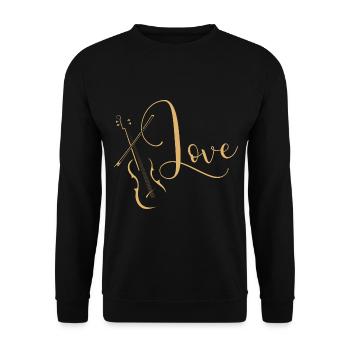 Orchestra Violinist Violin Lover Gift - Unisex Sweatshirt - black - Front - Alina (178cm) & Michal (187cm)