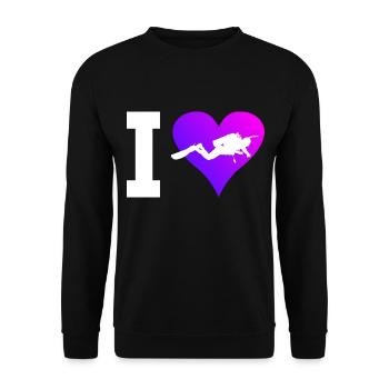Plongée libre Scuba Diver Tauchen Plongée sous-marine Tauchen - Sweat-shirt Unisexe - noir - Devant - Alina (178cm) & Michal (187cm)
