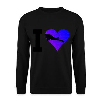 Scuba Diver Diver Diving Free Dive Damen - Unisex Pullover - Schwarz - Vorne - Alina (178cm) & Michal (187cm)
