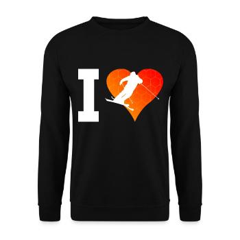 Damen Ski Jumping Ski Freestyle Slopestyle - Unisex Pullover - Schwarz - Vorne - Alina (178cm) & Michal (187cm)