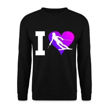 Skiing Skiing Ski Men Skiers Freestyle Sk - Unisex Sweatshirt - black - Front - Alina (178cm) & Michal (187cm)