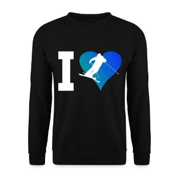 Ski acrobatique Femmes Saut à ski Slopestyle - Sweat-shirt Unisexe - noir - Devant - Alina (178cm) & Michal (187cm)