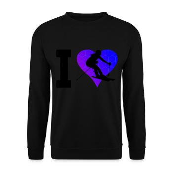 Sports d’hiver hommes Ski Ski Ski - Sweat-shirt Unisexe - noir - Devant - Alina (178cm) & Michal (187cm)