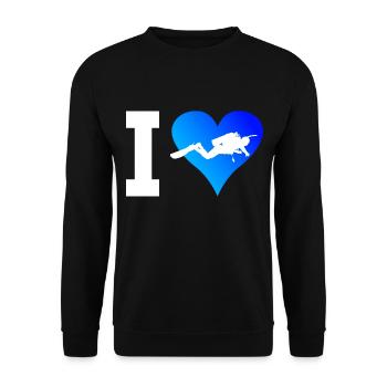 Plongeur Plongée sous-marine Plongée sous-marine Hommes - Sweat-shirt Unisexe - noir - Devant - Alina (178cm) & Michal (187cm)