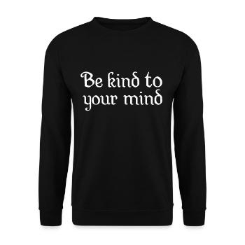 BE KIND TO YOUR MIND - Sweat-shirt Unisexe - noir - Devant - Alina (178cm) & Michal (187cm)