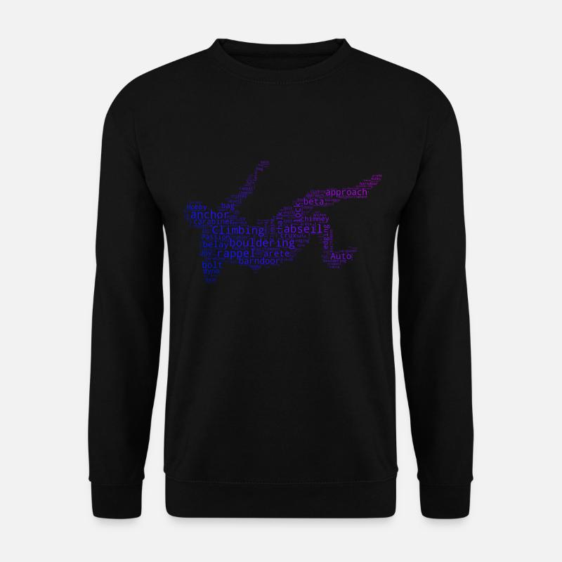 Bouldering Climbing Klettern Boulder Kletterer - Unisex Pullover - Schwarz