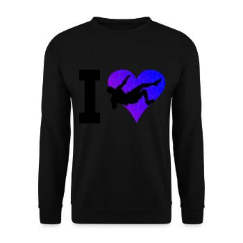 Klettern Boulder Bouldern Escalade de bloc - Sweat-shirt Unisexe - noir - Devant - Alina (178cm) & Michal (187cm)