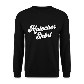 Malocher Shört | Ruhrgebiet Fun - Unisex Pullover - Schwarz - Vorne - Alina (178cm) & Michal (187cm)