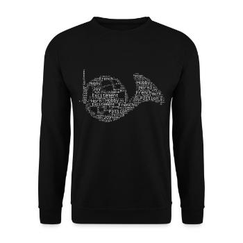 Hornist Waldhorn Herren Waldhornspieler Hornisten - Unisex Pullover - Schwarz - Vorne - Alina (178cm) & Michal (187cm)