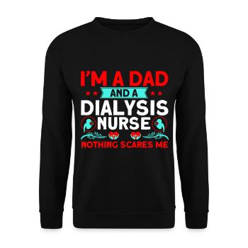 Dialyse Krankenpflege Dialyse Behandlung Geschenk - Unisex Pullover - Schwarz - Vorne - Alina (178cm) & Michal (187cm)
