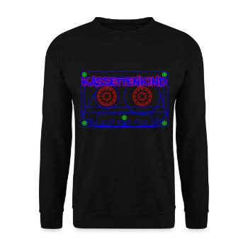 Kassettenkind Tape | Farben änderbar - Unisex Pullover - Schwarz - Vorne - Alina (178cm) & Michal (187cm)
