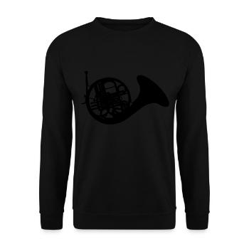 Waldhorn Herren Hornisten Damen Hornist Waldhornsp - Unisex Pullover - Schwarz - Vorne - Alina (178cm) & Michal (187cm)
