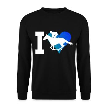 Course Équitation Chasse Équitation Équitation - Sweat-shirt Unisexe - noir - Devant - Alina (178cm) & Michal (187cm)
