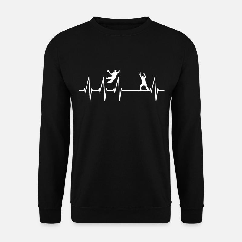 Handball Spiel Herzschlag Handball Torwart Spieler - Unisex Pullover - Schwarz