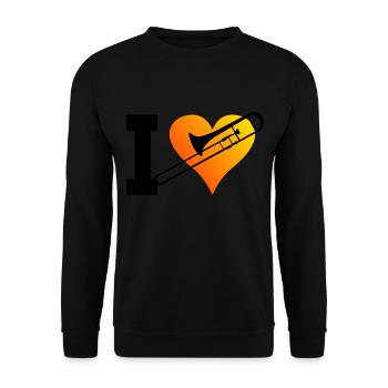 Trombonists Ladies Tenor Trombone Trombonist - Unisex Sweatshirt - black - Front - Alina (178cm) & Michal (187cm)