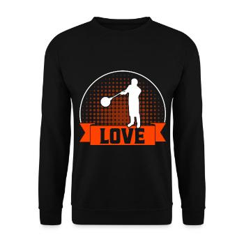 Glasbläserei Glasbläser Glasarbeiter Geschenk - Unisex Pullover - Schwarz - Vorne - Alina (178cm) & Michal (187cm)